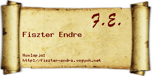Fiszter Endre névjegykártya